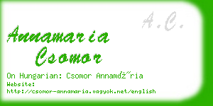 annamaria csomor business card